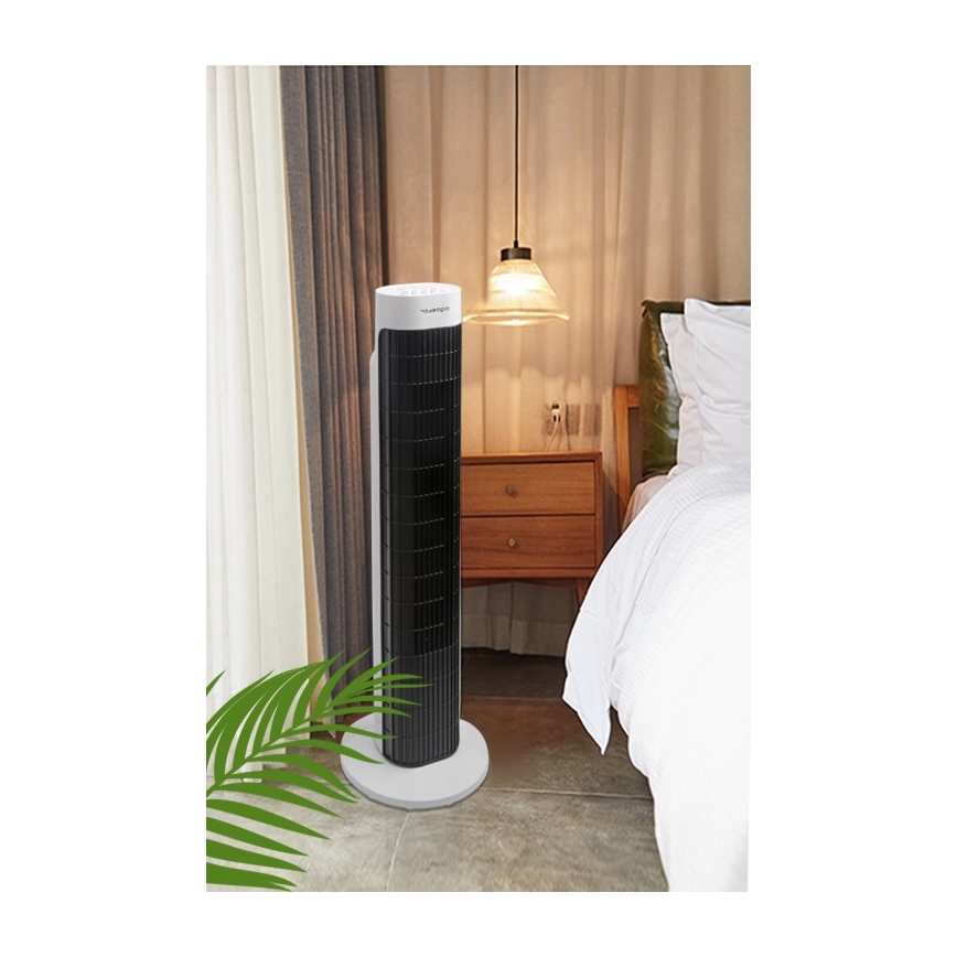 Aigostar - Ανεμιστήρας Πύργος 45W/230V μαύρο/λευκό