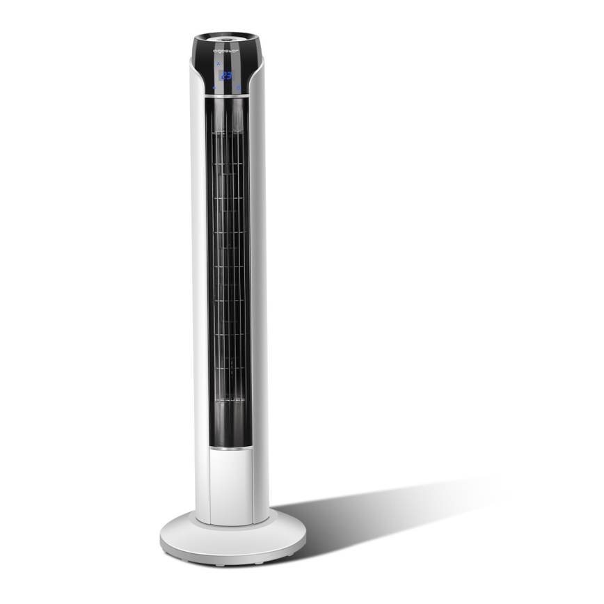 Aigostar - Ανεμιστήρας πύργος 50W/230V μαύρο/λευκό + τηλεχειριστήριο
