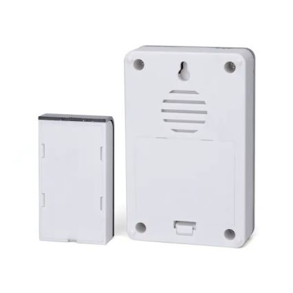 Aigostar - Ασύρματο κουδούνι 3xAA/12V IP44 λευκό/ασημί