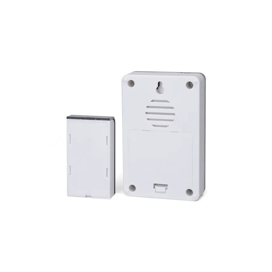Aigostar - Ασύρματο κουδούνι 3xAA/12V IP44 λευκό/ασημί