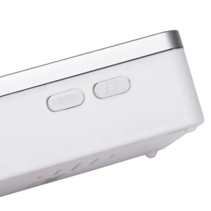 Aigostar - Ασύρματο κουδούνι 3xAA/12V IP44 λευκό/ασημί