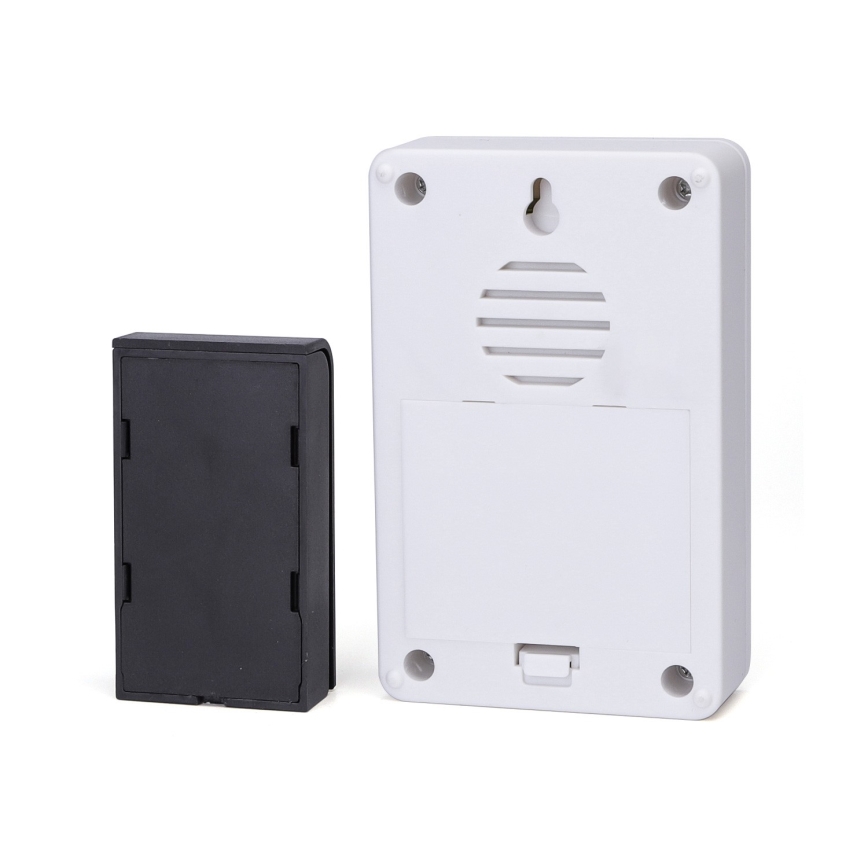 Aigostar - Ασύρματο κουδούνι 3xAA/12V IP44 μαύρο/λευκό