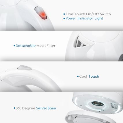 Aigostar - Βραστήρας 1,7 l 2200W/230V λευκό