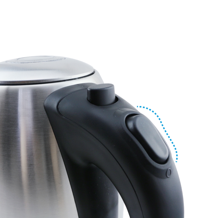 Aigostar - Βραστήρας 1,7 l 2200W/230V ματ χρώμιο/μαύρο