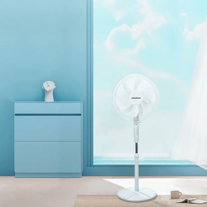Aigostar - Βάση ανεμιστήρα 60W/230V λευκό + τηλεχειριστήριο
