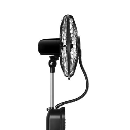 Aigostar - Βάση ανεμιστήρα με ένα mist effect 95W/230V μαύρο/γκρι + τηλεχειριστήριο