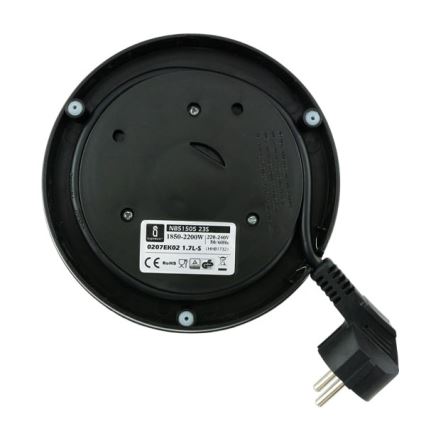 Aigostar - Βραστήρας 1,7 l 2200W/230V ματ χρώμιο/μαύρο