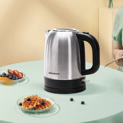 Aigostar - Βραστήρας 1,7l 2200W/230V ματ χρώμιο