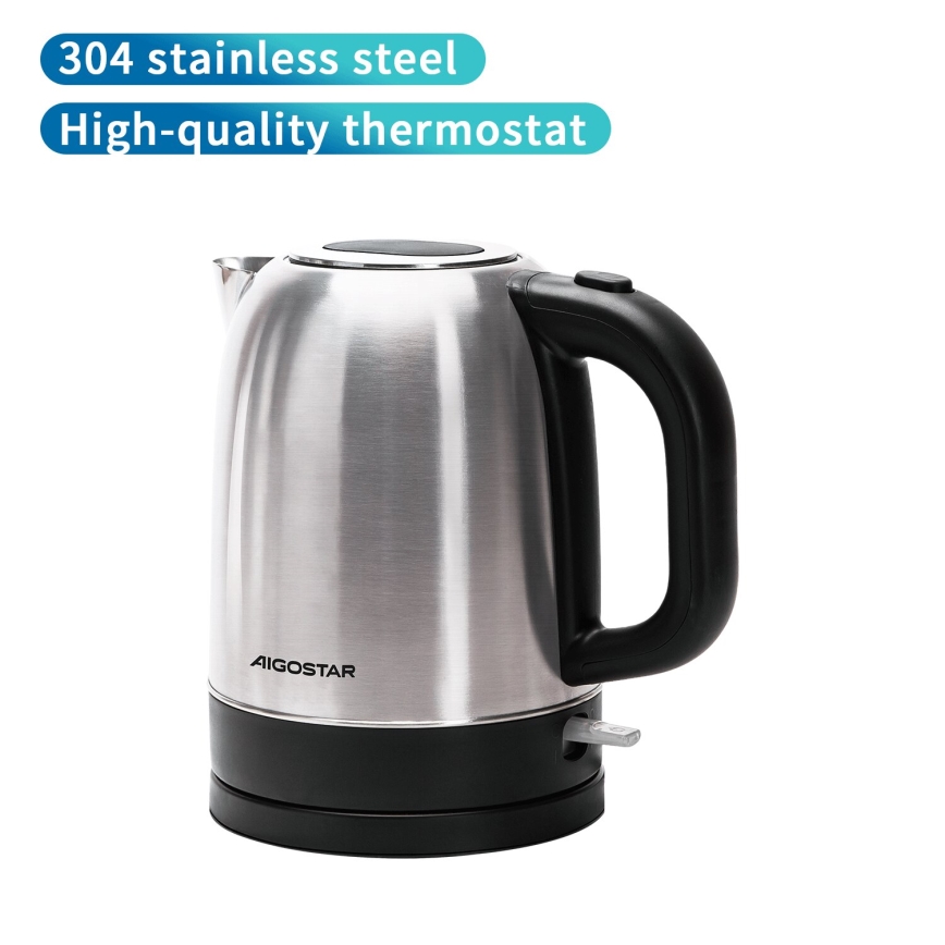 Aigostar - Βραστήρας 1,7l 2200W/230V ματ χρώμιο