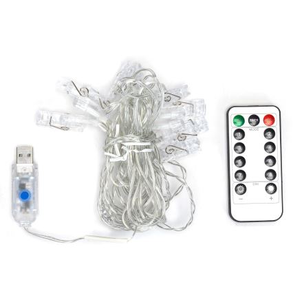 Aigostar - Διακοσμητική γιρλάντα LED 80xLED/5W/USB 13 m θερμό λευκό