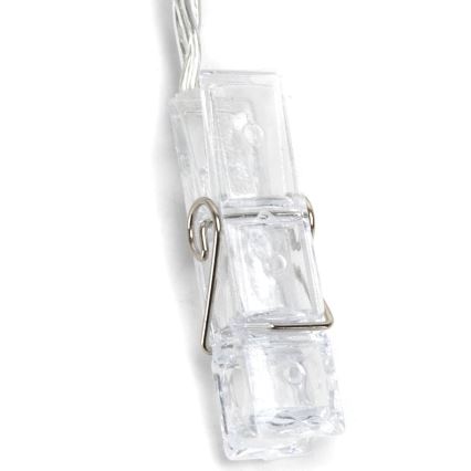 Aigostar - Διακοσμητική γιρλάντα LED με μανταλάκια 20xLED/3xAA 3,3m ζεστό λευκό