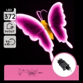 Aigostar - Διακοσμητικό LED για εξωτερικούς χώρους 372xLED 60 cm IP44 πεταλούδα/ροζ