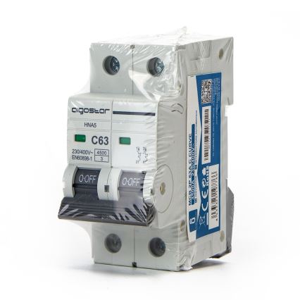 Aigostar - Διφασικός αυτόματος διακόπτης 2P-50A-C 230-400V