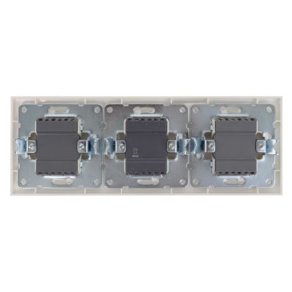 Aigostar - Διπλός διακόπτης αρ. 6+6 και 2x απλός διακόπτης αρ. 1 σε λευκό χρώμα