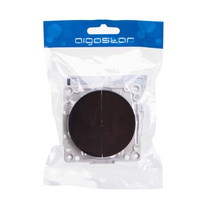 Aigostar - Διπλός διακόπτης χωρίς πλαίσιο αρ. 5, μαύρος