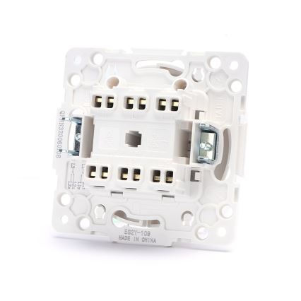 Aigostar - Διπλός διακόπτης χωρίς πλαίσιο αρ. 6+6 λευκός