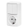Aigostar - Διακόπτης σπιτιού 2P με ένα socket 1x10A/250V