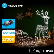 Aigostar- Διακοσμητικό LED εξωτερικού LED/3,6W/31/230V 2700K 90/45cm IP44 τάρανδος με έλκυθρο