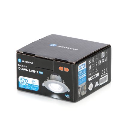 Aigostar - Εντοιχισμένο φωτιστικό οροφής LED/5W/230V 6500K διάμ. 8,5 cm λευκό