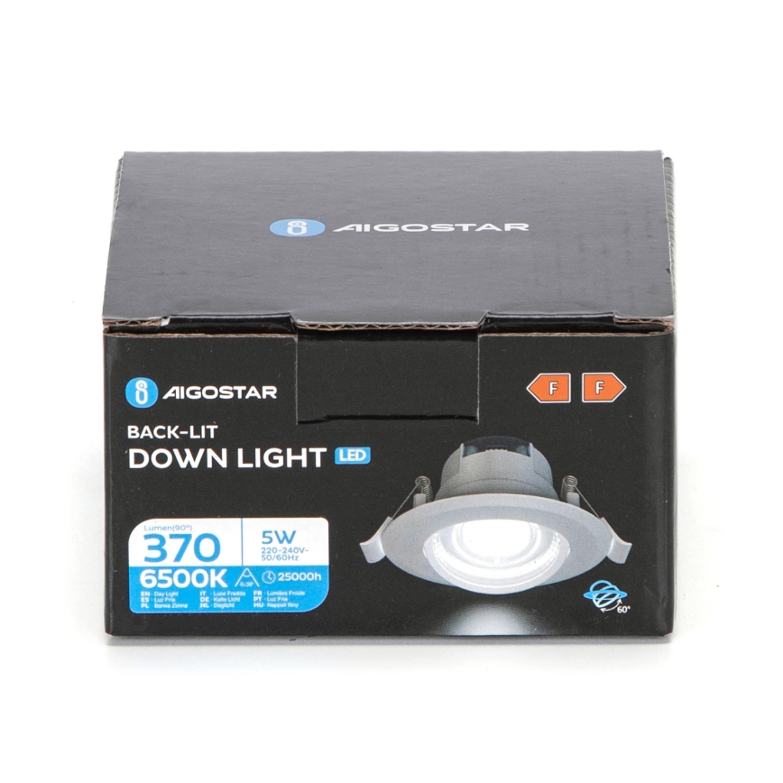 Aigostar - Εντοιχισμένο φωτιστικό οροφής LED/5W/230V 6500K διάμ. 8,5 cm λευκό