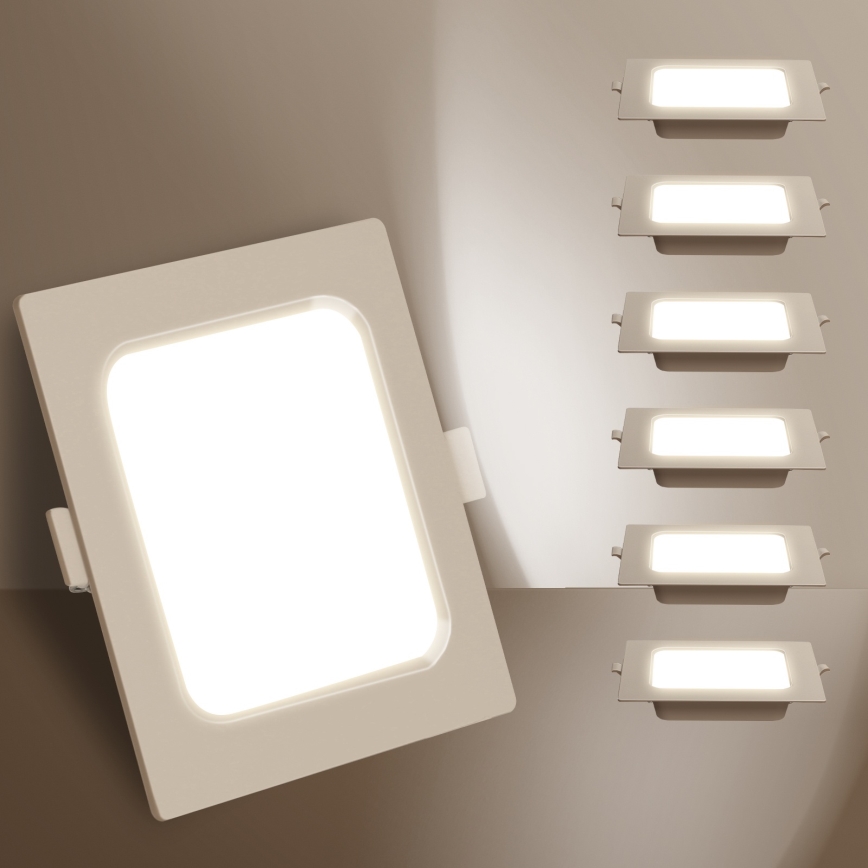 Aigostar - Εντοιχιστό φωτιστικό οροφής LED/6W/230V 4000K 12x12 cm λευκό