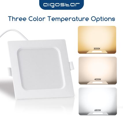 Aigostar - Εντοιχιστό φωτιστικό οροφής LED/6W/230V 4000K 12x12 cm λευκό