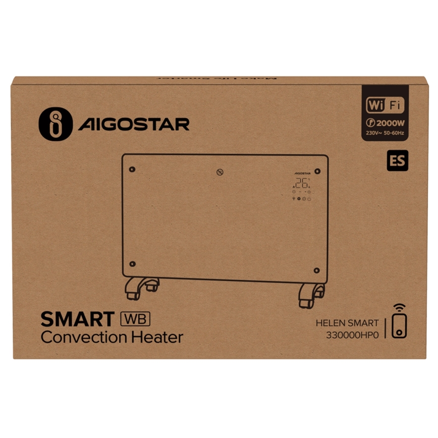 Aigostar - Έξυπνος ηλεκτρικός θερμαντήρας/κονβέκτορας 2000W Wi-Fi
