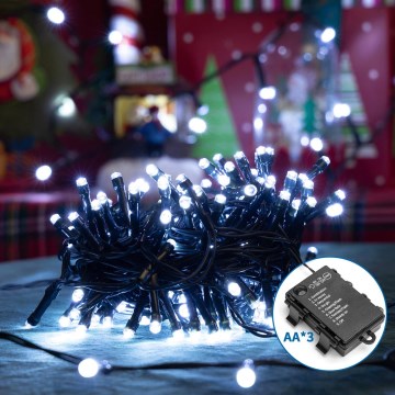 Aigostar - Εξωτερική χριστουγεννιάτικη σειρά LED 300xLED/8 λειτουργίες 15,3μ IP44 ψυχρό λευκό