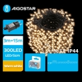 Aigostar - Εξωτερικό χριστουγεννιάτικο φωτιστικό LED 300xLED/8 λειτουργίες 18μ IP44 ζεστό λευκό