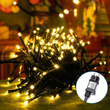 Aigostar - Εξωτερικό χριστουγεννιάτικο φωτιστικό LED 600xLED/8 λειτουργίες 18μ IP44 ζεστό λευκό