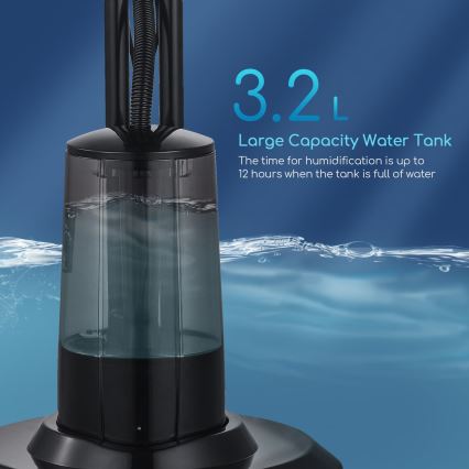Aigostar - Επιδαπέδιος ανεμιστήρας υδρονέφωσης 75W/230V + RC