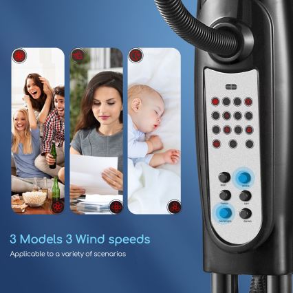 Aigostar - Επιδαπέδιος ανεμιστήρας υδρονέφωσης 75W/230V + RC