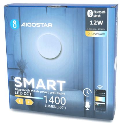 Aigostar - Επιτοίχιο φωτιστικό dimming LED MESH Smart LED/12W/230V 2700-6500K λευκό