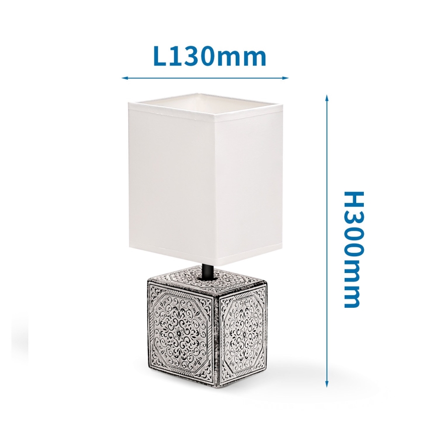 Aigostar - Επιτραπέζιο φωτιστικό 1xE14/40W/230V γκρι/λευκό