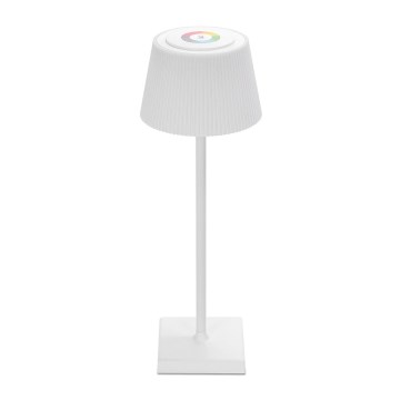 Aigostar - Επιτραπέζιο φωτιστικό LED RGBW dimmable εξωτερικού χώρου επαναφορτιζόμενο LED/4W/5V 3600mAh λευκό IP54