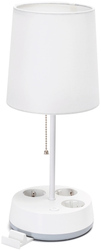 Aigostar - Επιτραπέζιο φωτιστικό με πρίζες 1xE27/60W/230V λευκό