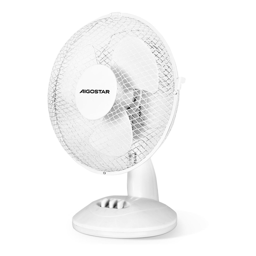 Aigostar - Επιτραπέζιος ανεμιστήρας 20W/230V λευκό