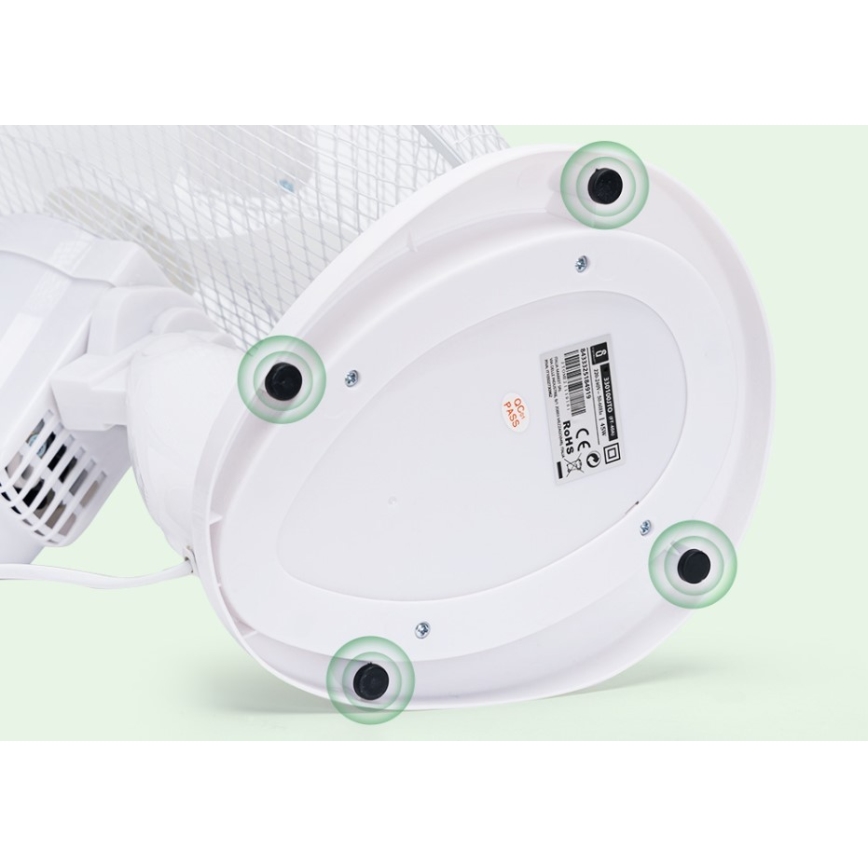 Aigostar - Επιτραπέζιος ανεμιστήρας 45W/230V 34 cm λευκό