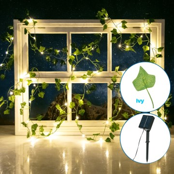 Aigostar - Ηλιακά λαμπάκια LED 100xLED/12m IP65 θερμό λευκό ivy