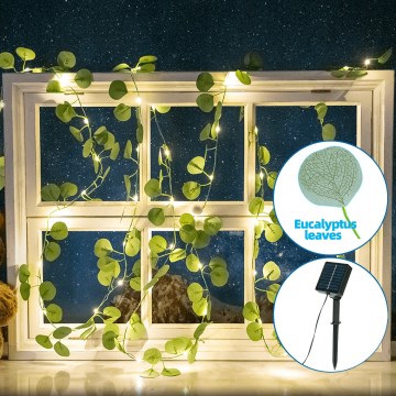 Aigostar - Ηλιακά λαμπάκια LED 100xLED/12m IP65 θερμό λευκό ευκάλυπτος