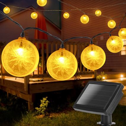Aigostar - Ηλιακά λαμπάκια LED 10xLED/3,8m IP44 600 mAh θερμό λευκό