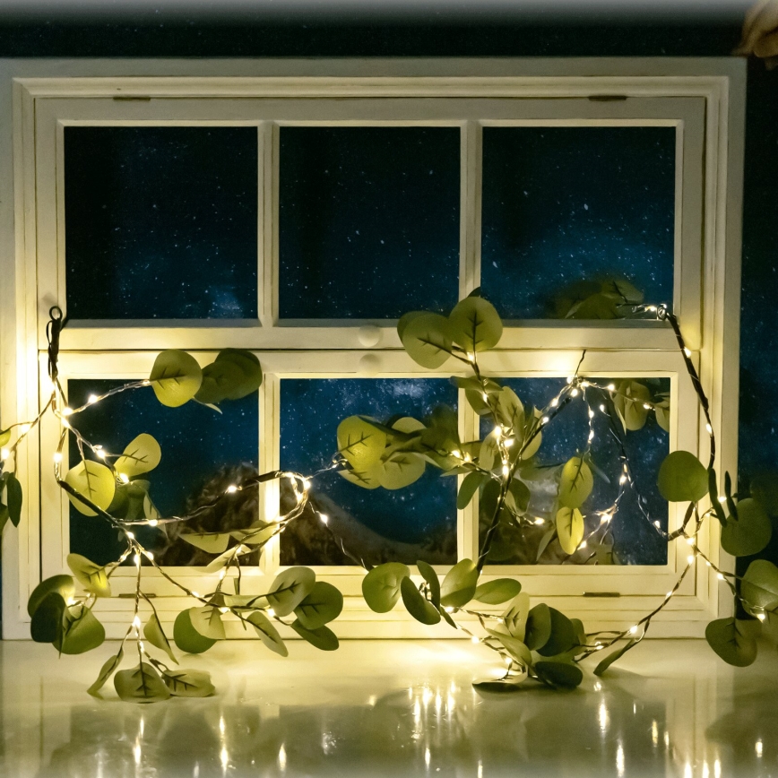 Aigostar - Ηλιακά λαμπάκια LED 110xLED/4m IP65 θερμό λευκό ευκάλυπτος