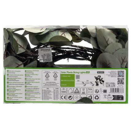 Aigostar - Ηλιακά λαμπάκια LED 110xLED/4m IP65 θερμό λευκό ευκάλυπτος