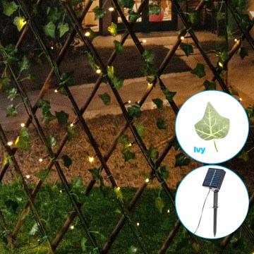 Aigostar - Ηλιακά λαμπάκια LED 148xLED/2x1,2m IP65 θερμό λευκό ivy
