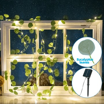 Aigostar - Ηλιακά λαμπάκια LED 50xLED/7m IP65 θερμό λευκό ευκάλυπτος