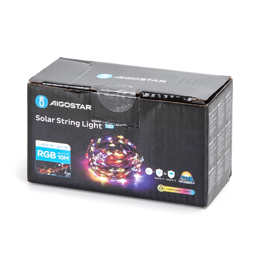 Aigostar - Ηλιακά λαμπάκια LED LED/8 λειτουργίες 12m IP65 πολύχρωμα