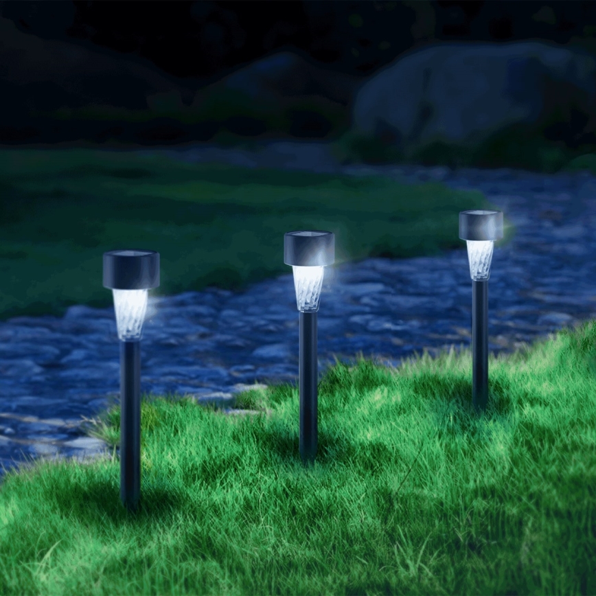 Aigostar - Ηλιακή λάμπα LED LED/0,006W/1,2V 40 mAh 29,5 cm μαύρο 6500K IP44