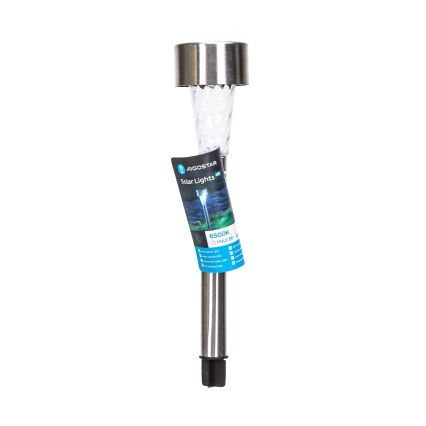 Aigostar - Ηλιακή λάμπα LED LED/0,006W/1,2V 40 mAh 29,5 cm ματ χρώμιο 6500K IP44