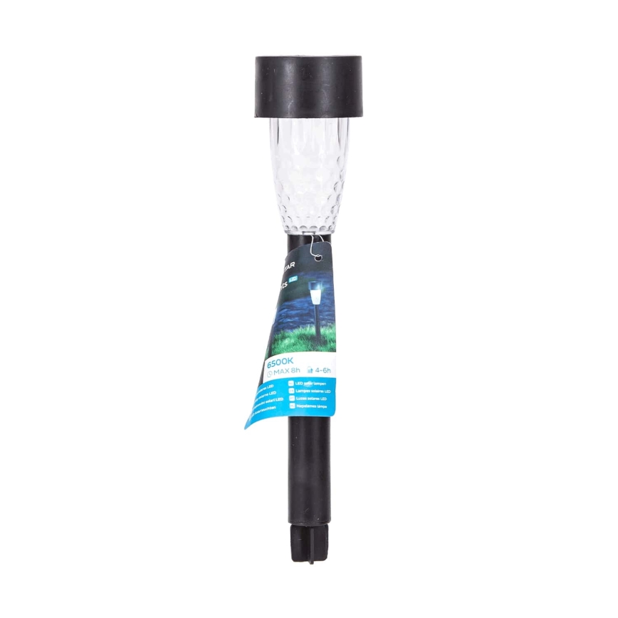Aigostar - Ηλιακή λάμπα LED LED/0,006W/1,2V 40 mAh 29,7 cm μαύρο 6500K IP44