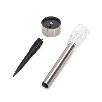 Aigostar - Ηλιακή λάμπα LED LED/0,006W/1,2V 40 mAh 29,7 cm ματ χρώμιο 6500K IP44